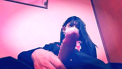 Cross-dressed woman in stockings cumming on her face