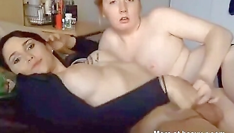 Gorgeous blonde and brunette sex tape with a big titty