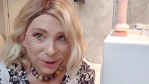 Hot british blonde in sexy stockings gets fucked in her ass