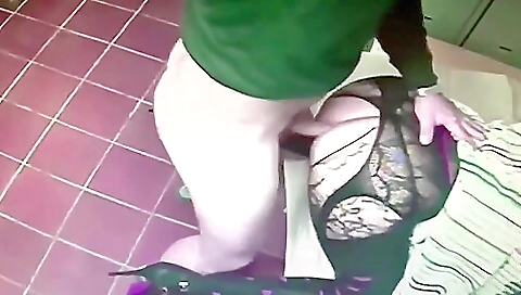 Big ass milf 18+ enjoys a deepthroat and crossdressing